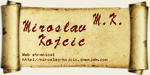 Miroslav Kojčić vizit kartica